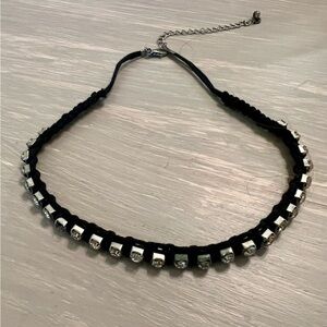 Black and Silver Women's Choker Necklace by Victoria Leland Designs